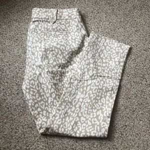 Banana Republic Martin Fit leopard ankle pants